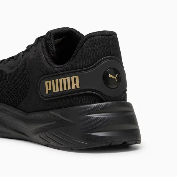PUMA DISPERSE XT 3 KNIT CROSS TRAINING SHOES FOR MEN, PUMA BLACK & PUMA GOLD Asics Gel-kayano Ace Spikeless Golf Shoes