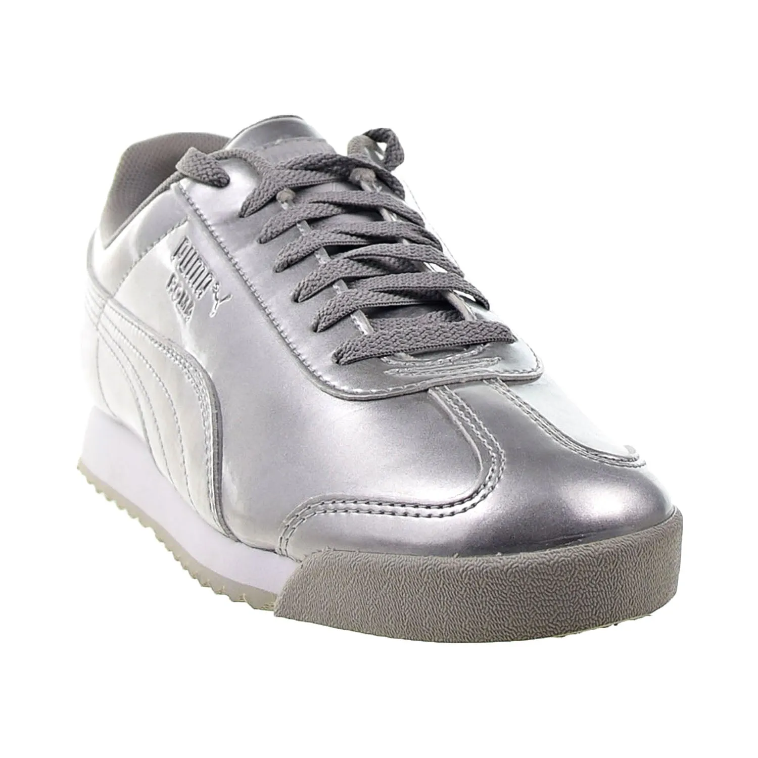Puma Roma Patent Anodized Big Kids' Shoes Puma Silver-White Asics Ahar Shoes
