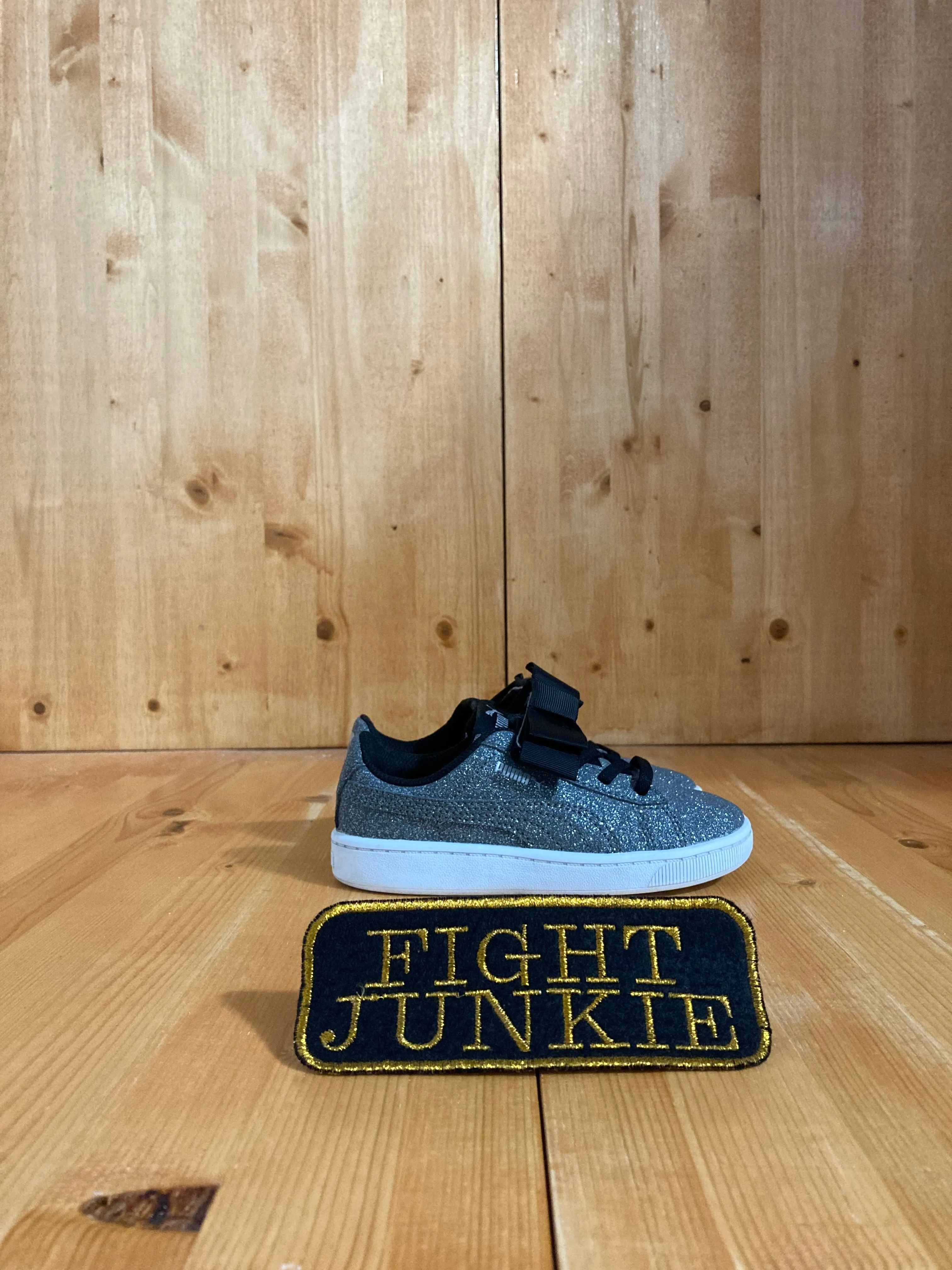 PUMA VIKKY V2 RIBBON GLITZ Kids Size 10C Shoes Sneakers Gray 370635-01 Asics Shoe Fitting Guide