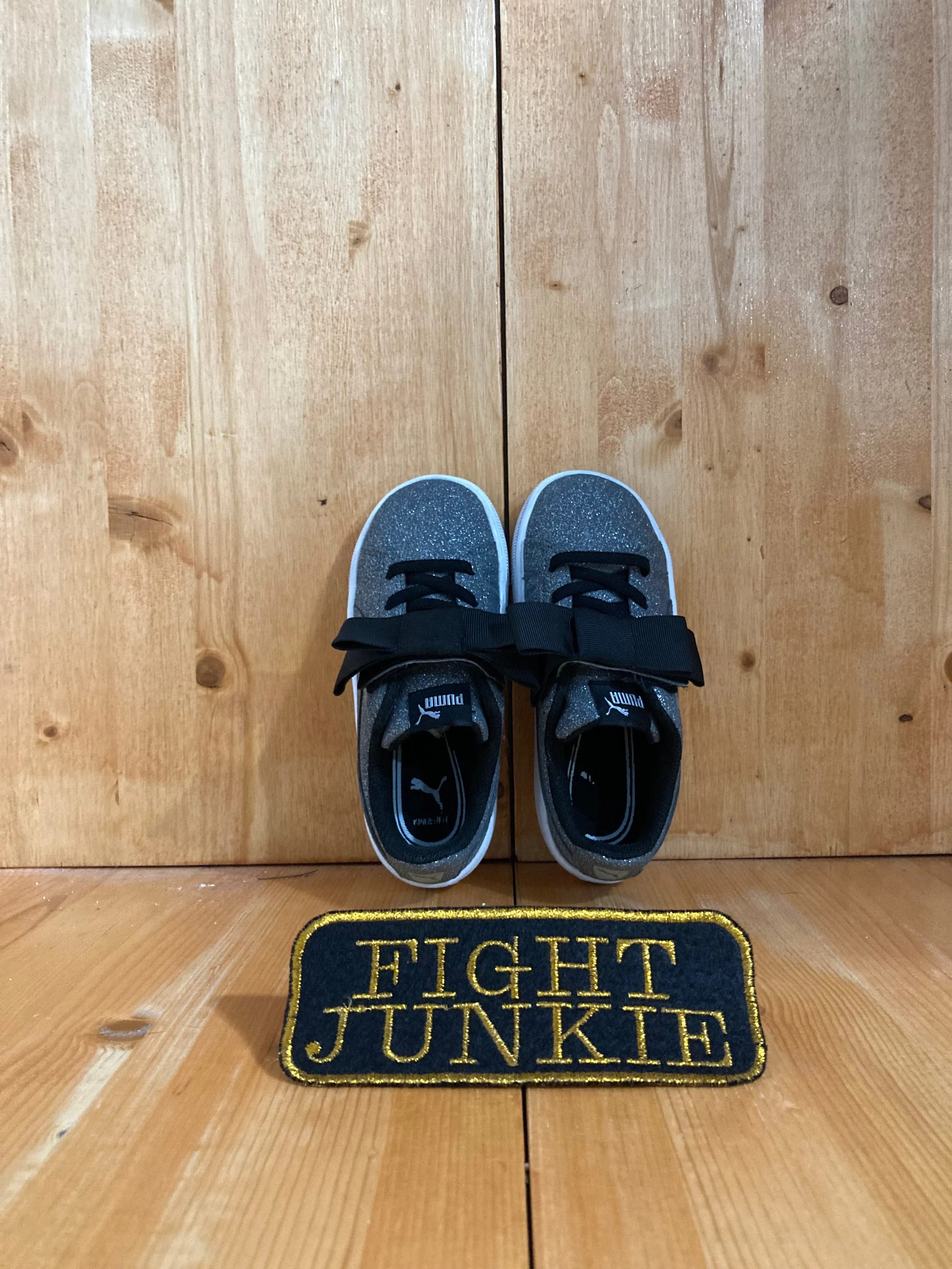 PUMA VIKKY V2 RIBBON GLITZ Kids Size 10C Shoes Sneakers Gray 370635-01 Asics Kayano 24 Shoes