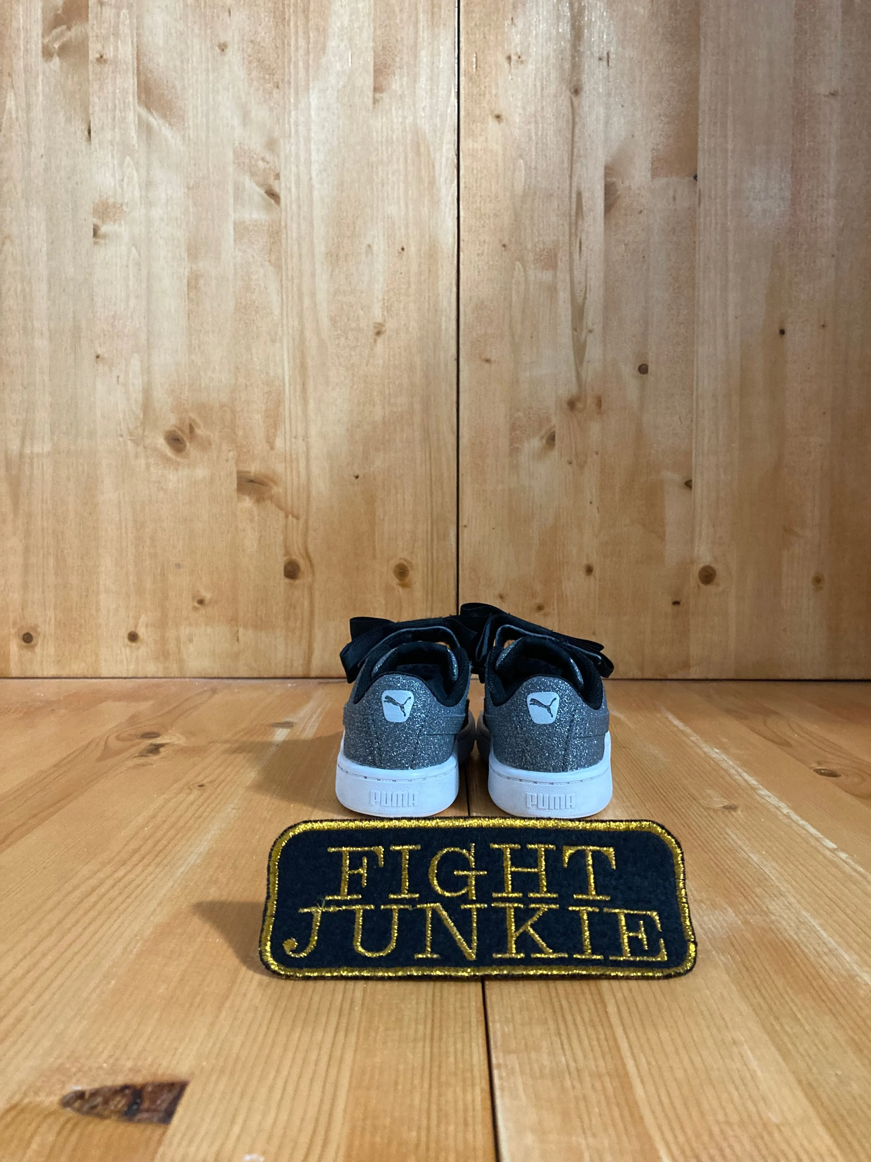 PUMA VIKKY V2 RIBBON GLITZ Kids Size 10C Shoes Sneakers Gray 370635-01 Asics Shoes For Bad Knees