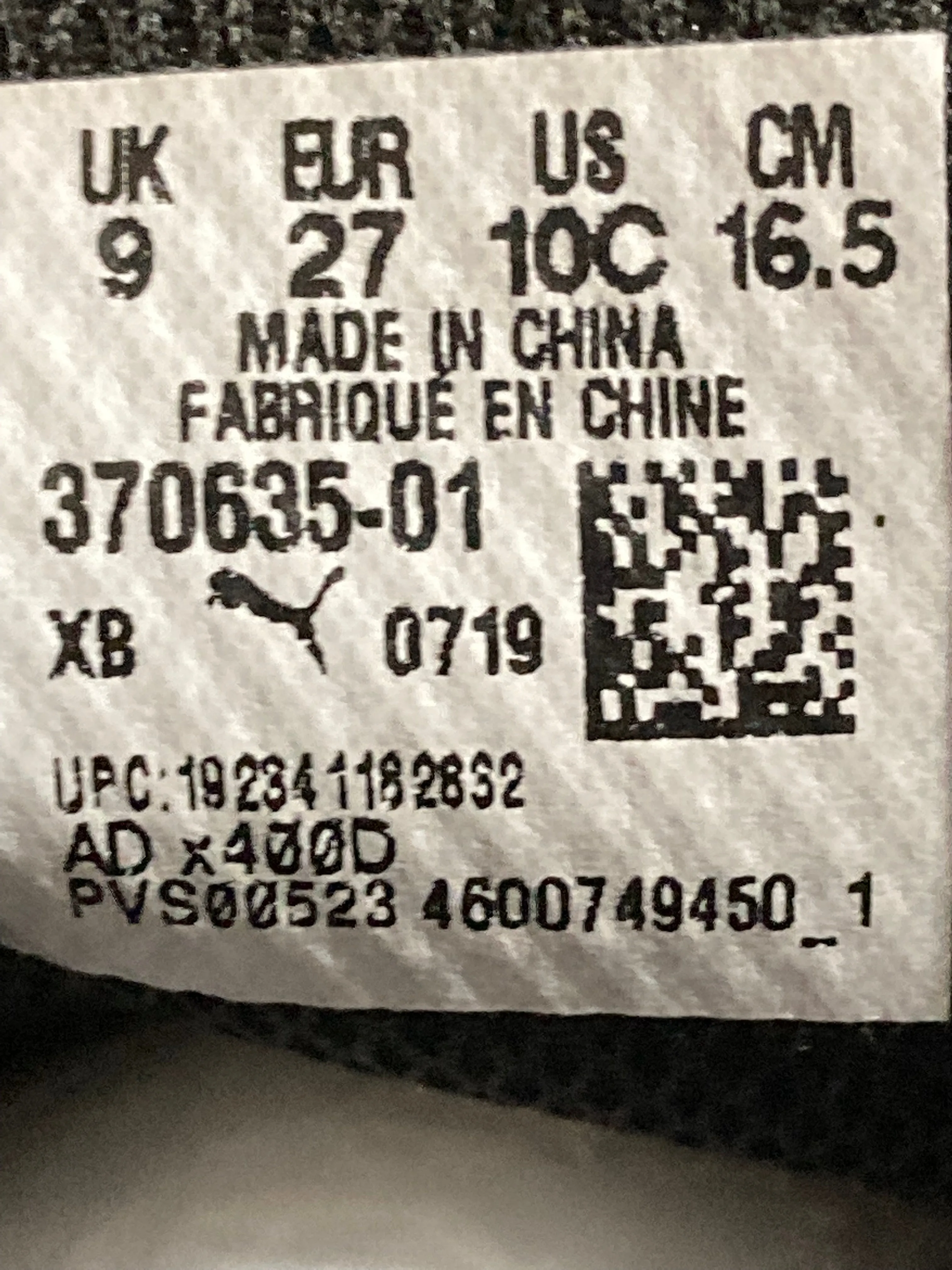 Valentine Asics Shoes PUMA VIKKY V2 RIBBON GLITZ Kids Size 10C Shoes Sneakers Gray 370635-01