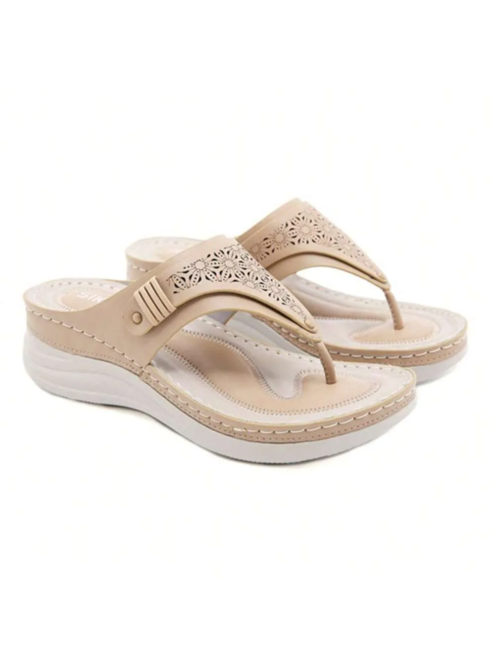 Wedge Sandals For Women Clip Toe Flip Flops Summer Platform Sandals Slip On Walking Beach Wedges Shoes Flip Flops Sperry