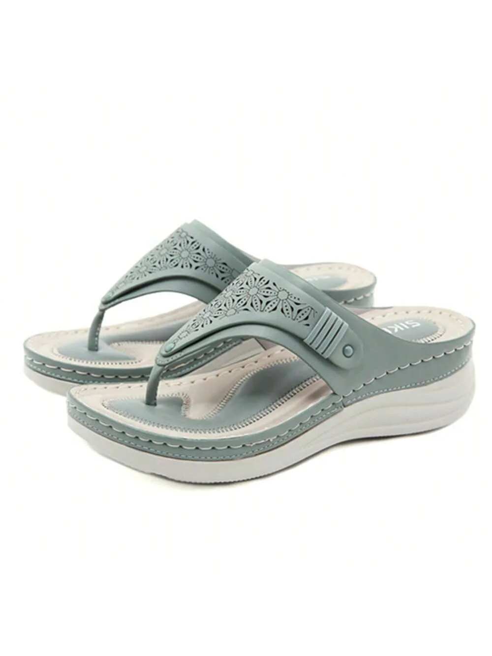 Wedge Sandals For Women Clip Toe Flip Flops Summer Platform Sandals Slip On Walking Beach Wedges Shoes Flip Flop House