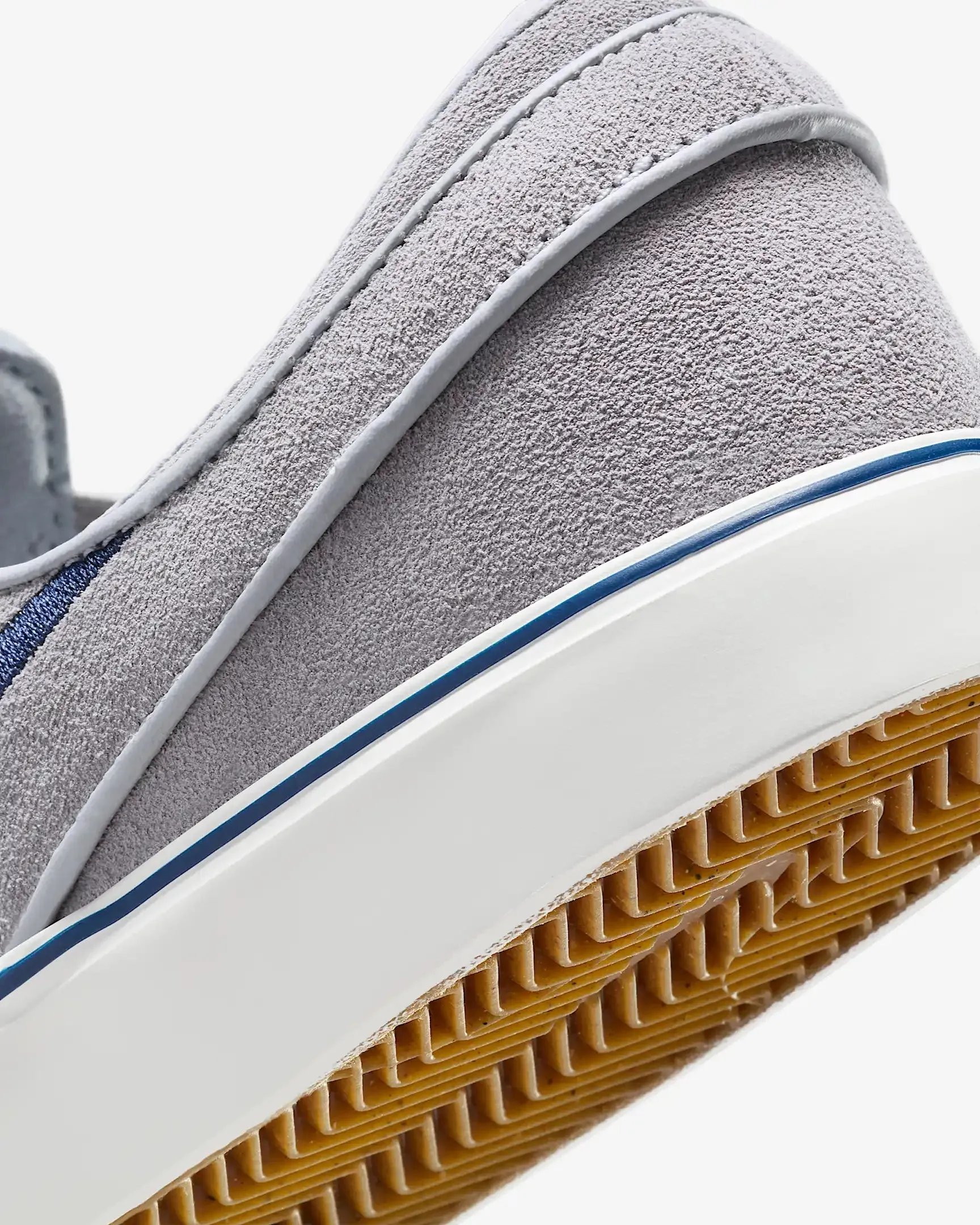 Women Wide Slip On Shoes Nike SB Janoski  Slip (Wolf Grey/Navy-Wolf Grey)