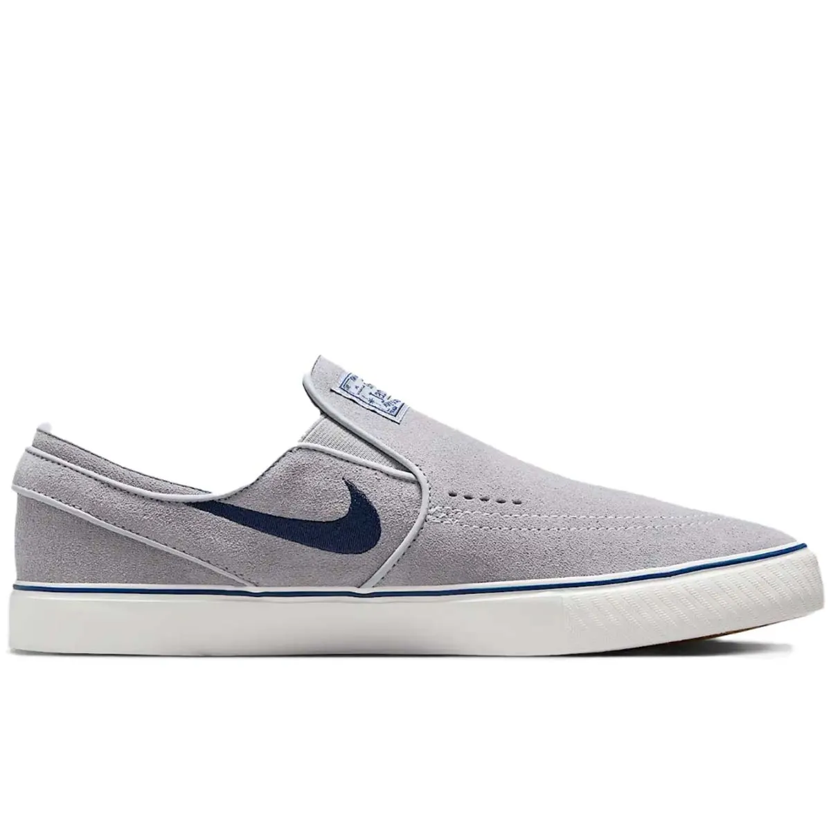 Nike SB Janoski  Slip (Wolf Grey/Navy-Wolf Grey) Toe Cap Slip On