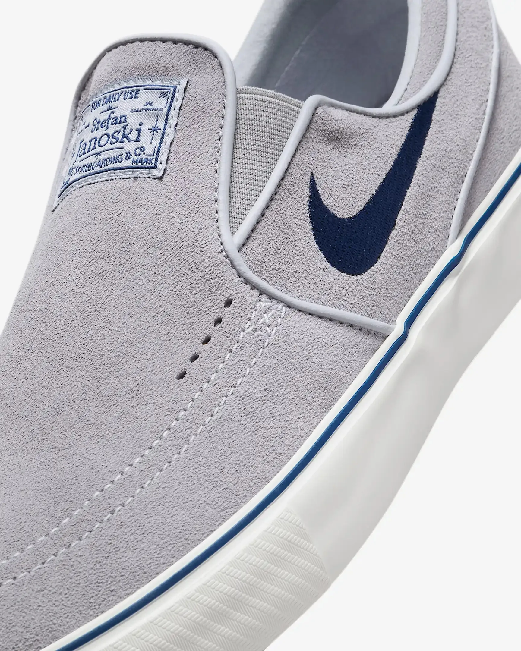 Slip.on Nike SB Janoski  Slip (Wolf Grey/Navy-Wolf Grey)