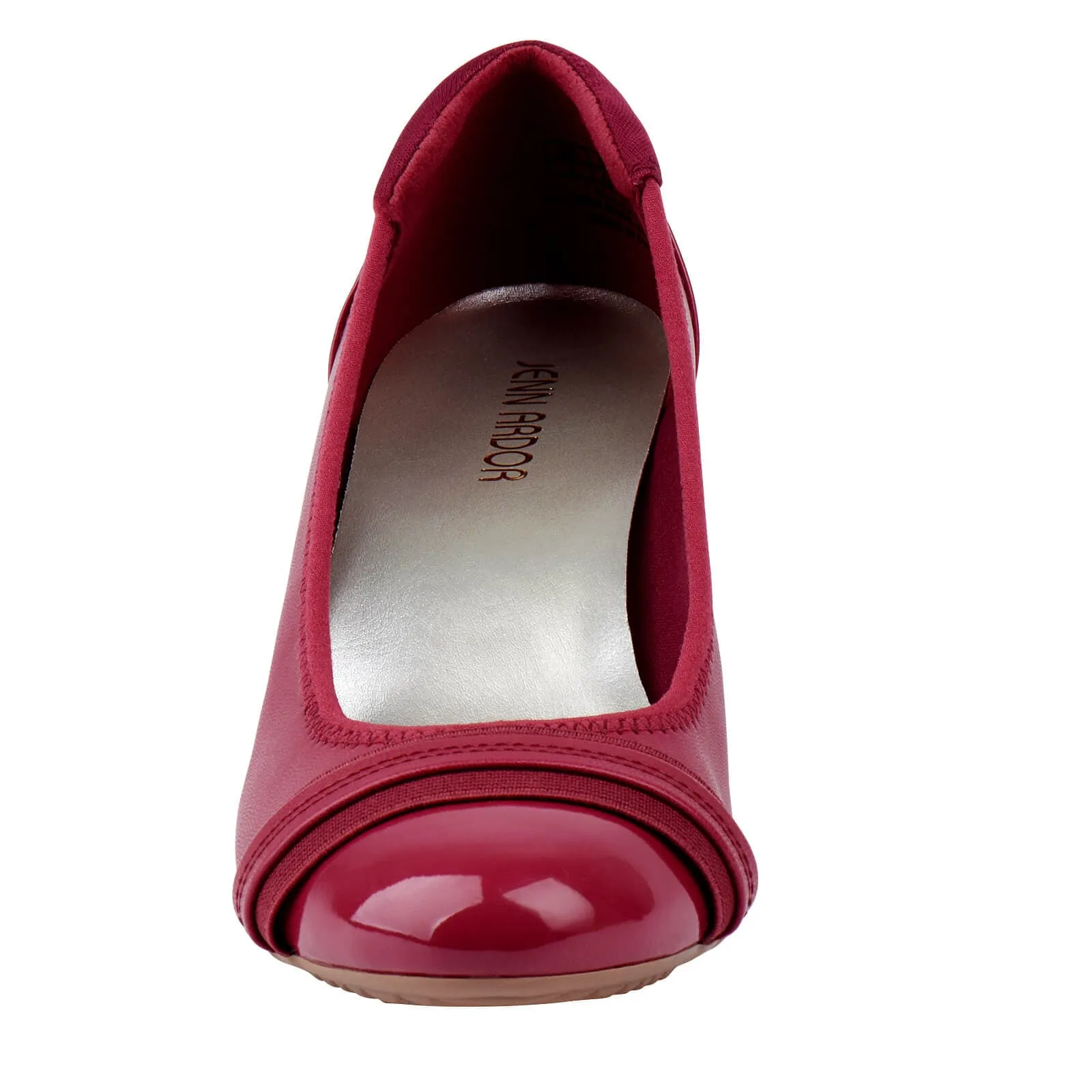 Most Comfortable Slip On Work Boots JENN ARDOR Women Round Toe Low Heels Chunky Pumps