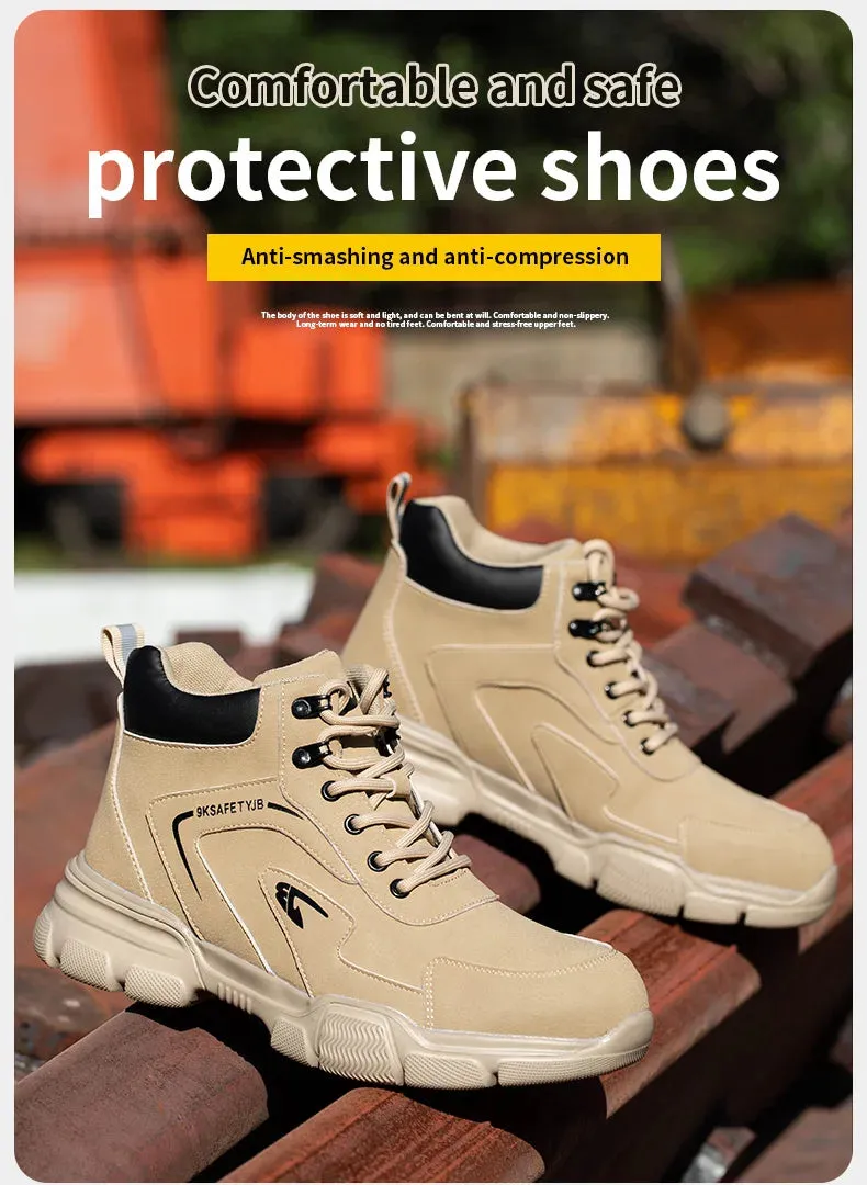 Metal Toe Work Boots New Work Safety Boots Anti-smash Anti-puncture Steel Toe