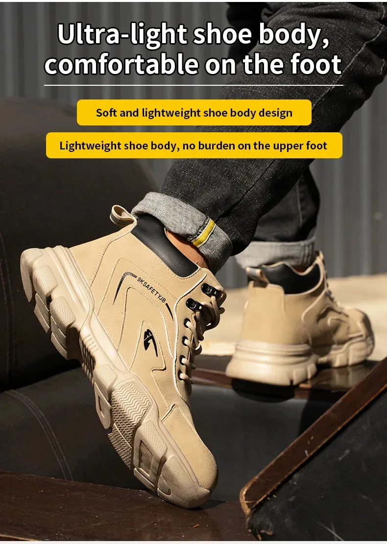 New Work Safety Boots Anti-smash Anti-puncture Steel Toe Heavy-duty Work Boots Waterproof