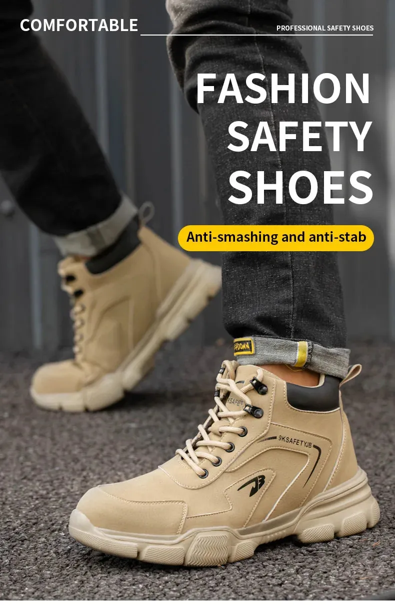 Best Work Boots For Hot Feet New Work Safety Boots Anti-smash Anti-puncture Steel Toe