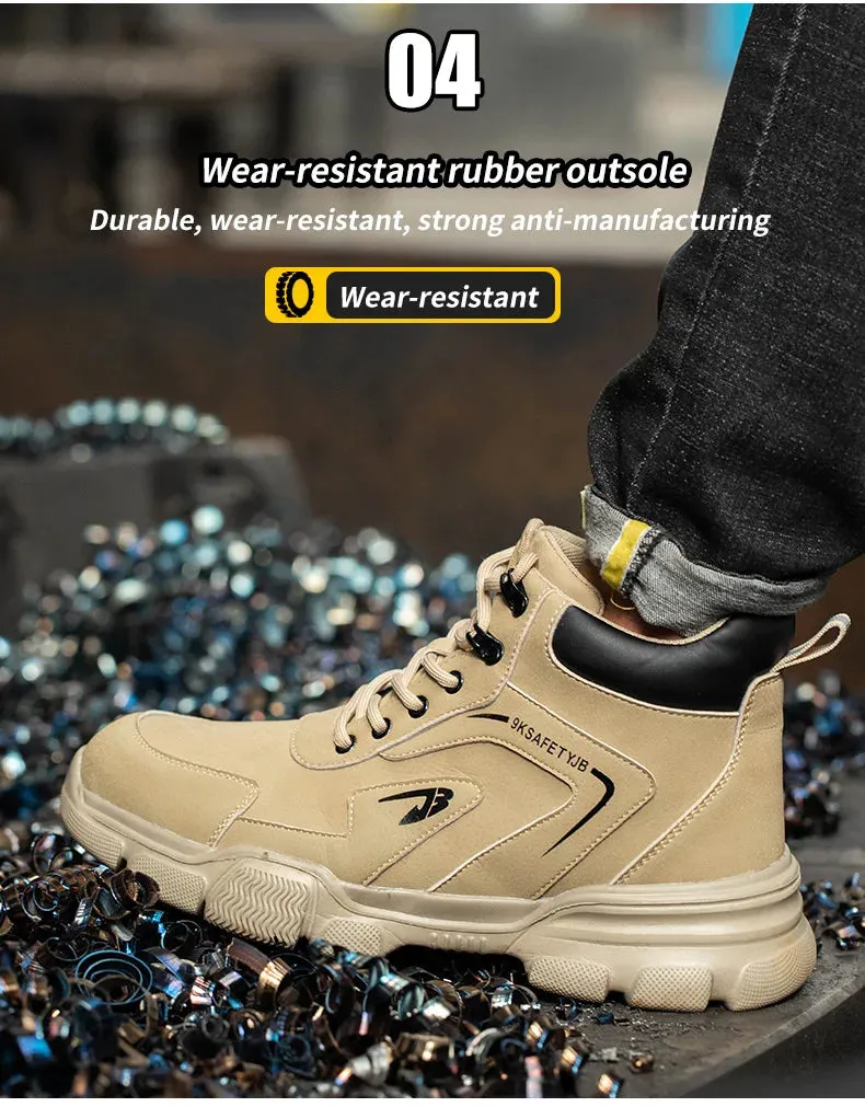 New Work Safety Boots Anti-smash Anti-puncture Steel Toe Decimator Work Boots