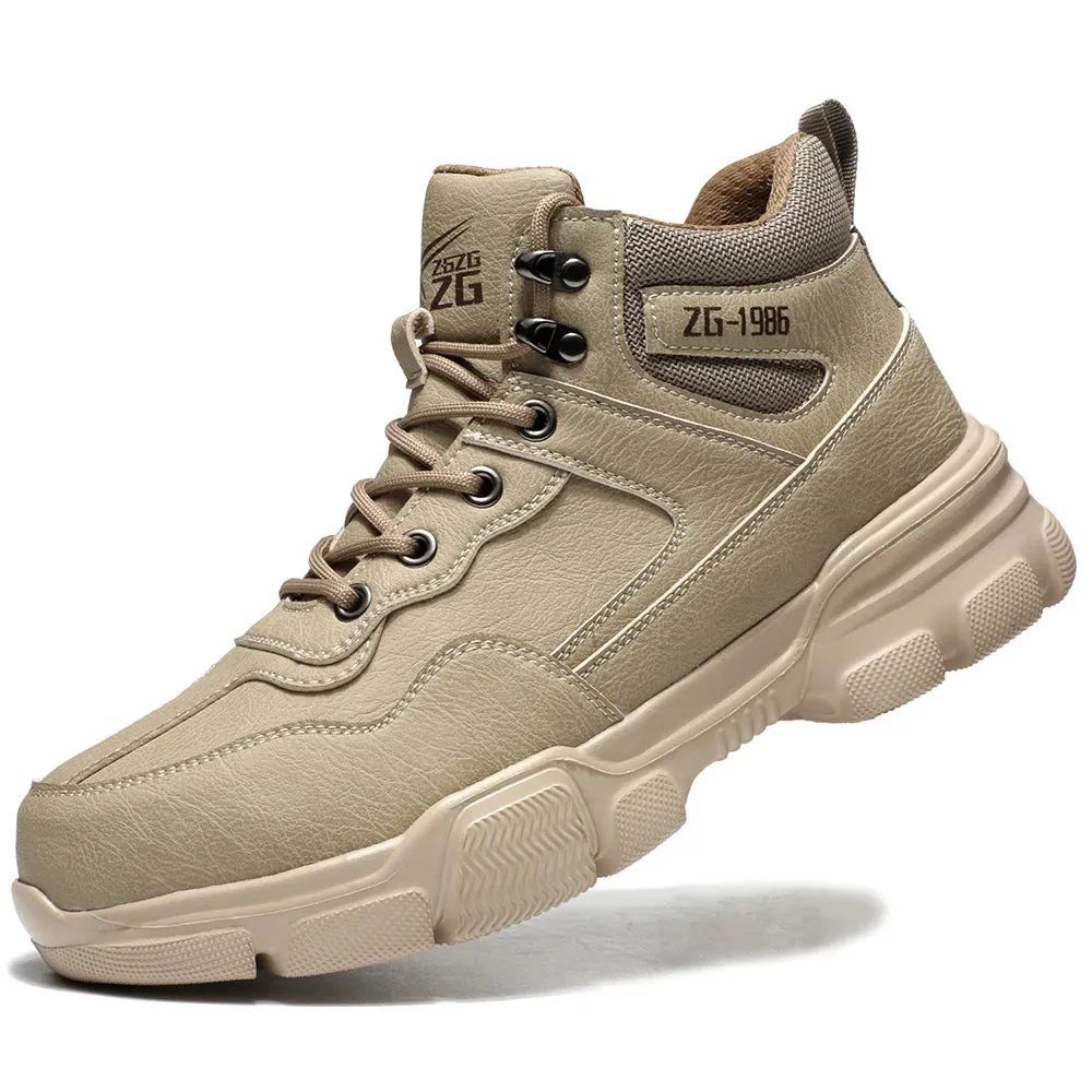 New Work Safety Boots Anti-smash Anti-puncture Steel Toe Best Work Boots For Plumbers