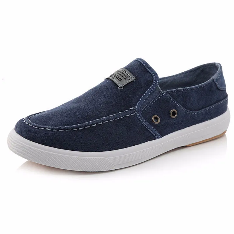 Slip-on Loafers Slip-on Casual Canvas Solid Color Slip-Ons For Men