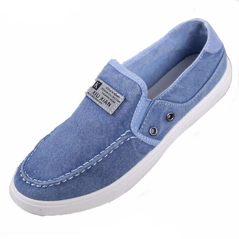 Casual Canvas Solid Color Slip-Ons For Men Classic Slip-on Shoes