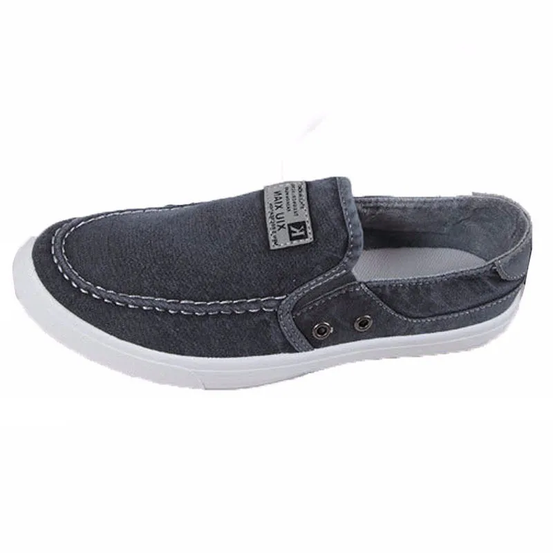 Casual Canvas Solid Color Slip-Ons For Men Axelion Slip-on Shoes