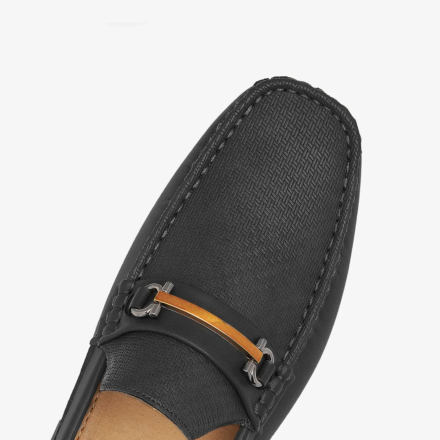 Slip On Flats Mens Buckled Loafers