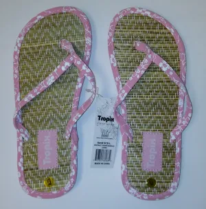 Tropix Coconut Straw Hibiscus Pattern Flip Flops Flip Flops Retailers