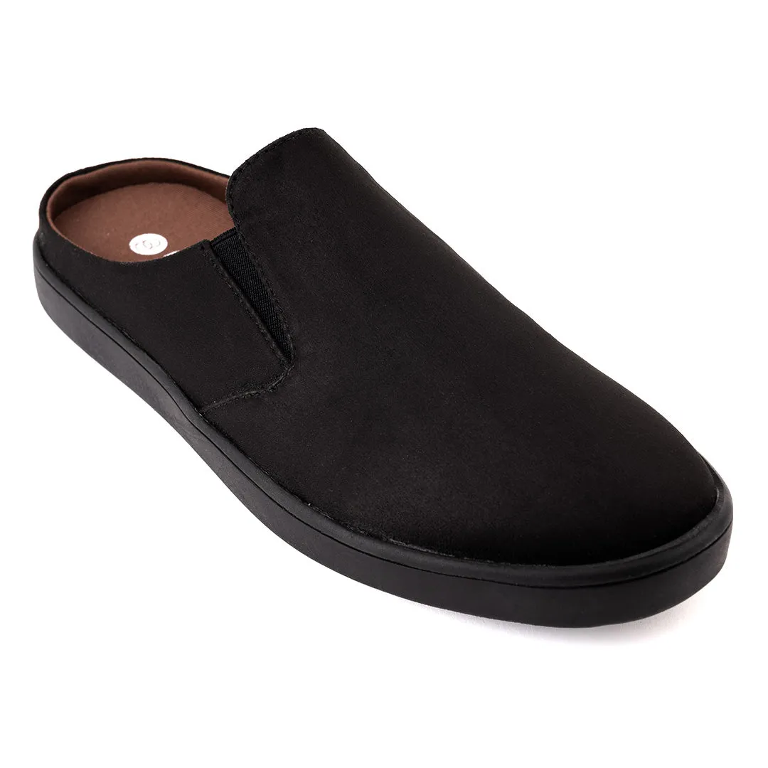 Nest Mules Vegan Suede Black Men Slip-ons Tab Performance Slip Ons