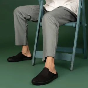 Barefoot Shoes Slip Ons Nest Mules Vegan Suede Black Men Slip-ons