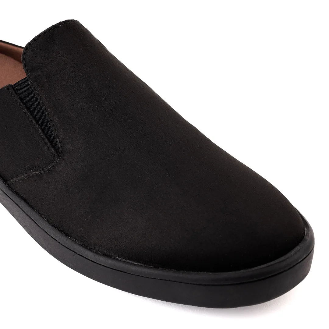 Nest Mules Vegan Suede Black Men Slip-ons Arch Support Slip On Shoes
