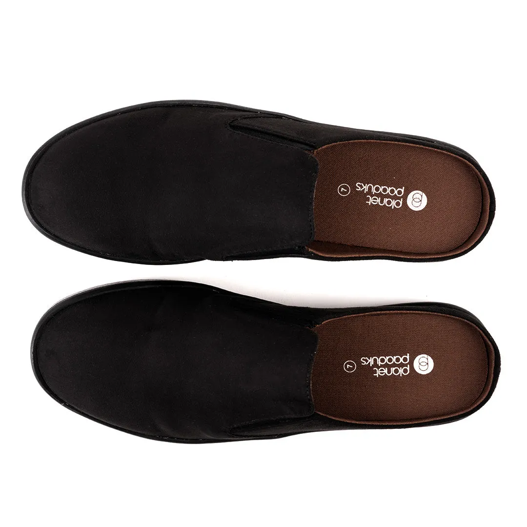 Nest Mules Vegan Suede Black Men Slip-ons Studded Slip On Sneakers
