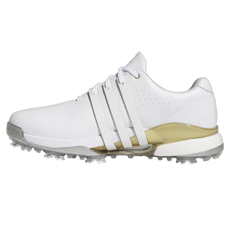 Adidas Originals Taekwondo Lace Casual Shoes Adidas Tour360 24 Golf Shoes - Cloud White / Gold Metallic / Silver Metallic