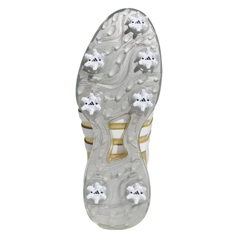 Adidas Tour360 24 Golf Shoes - Cloud White / Gold Metallic / Silver Metallic Adidas Shoes Cool