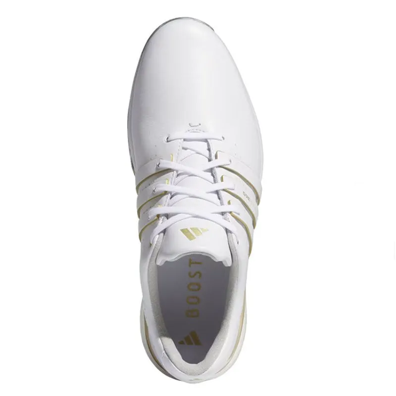 Customizable Shoes Adidas Adidas Tour360 24 Golf Shoes - Cloud White / Gold Metallic / Silver Metallic