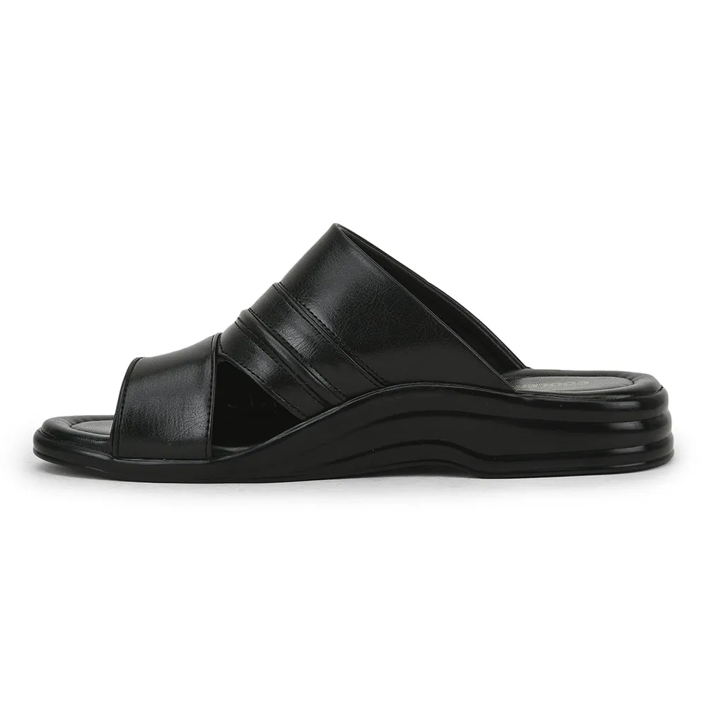 Coolers Casual Slippers For Men (Black) 7123-805D By Liberty Moccasin Slippers Size 8