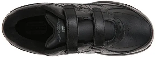 Green New Balance Shoes Women New Balance Men's MW577 Leather Hook/Loop Walking Shoe,Black,10.5 2E US