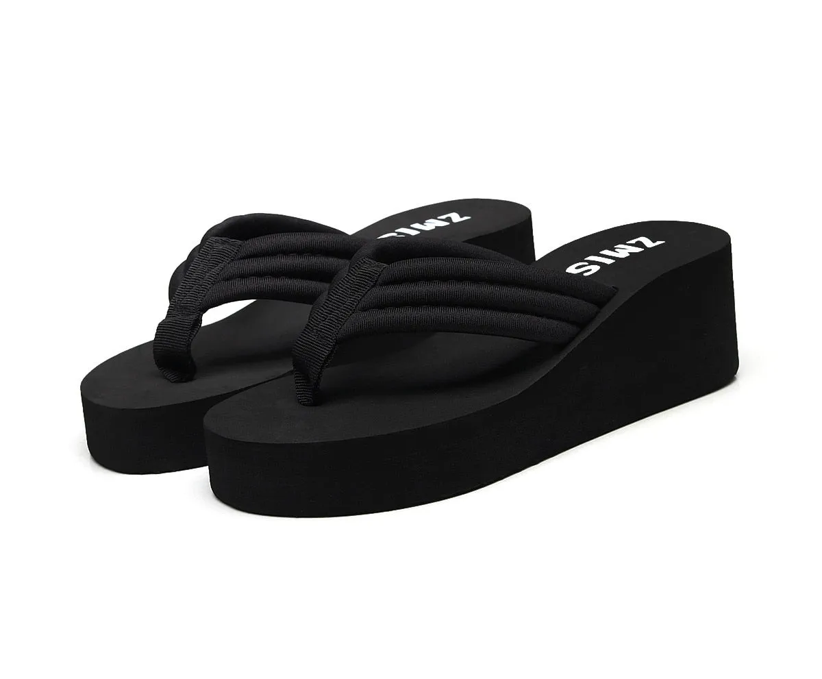 Fringe Flip Flops Sandals Woman Summer 2022 Flip Flops Platform Outside Wedges Beach Slippers Cute Shoes Sandals 5Cm Woman Slides