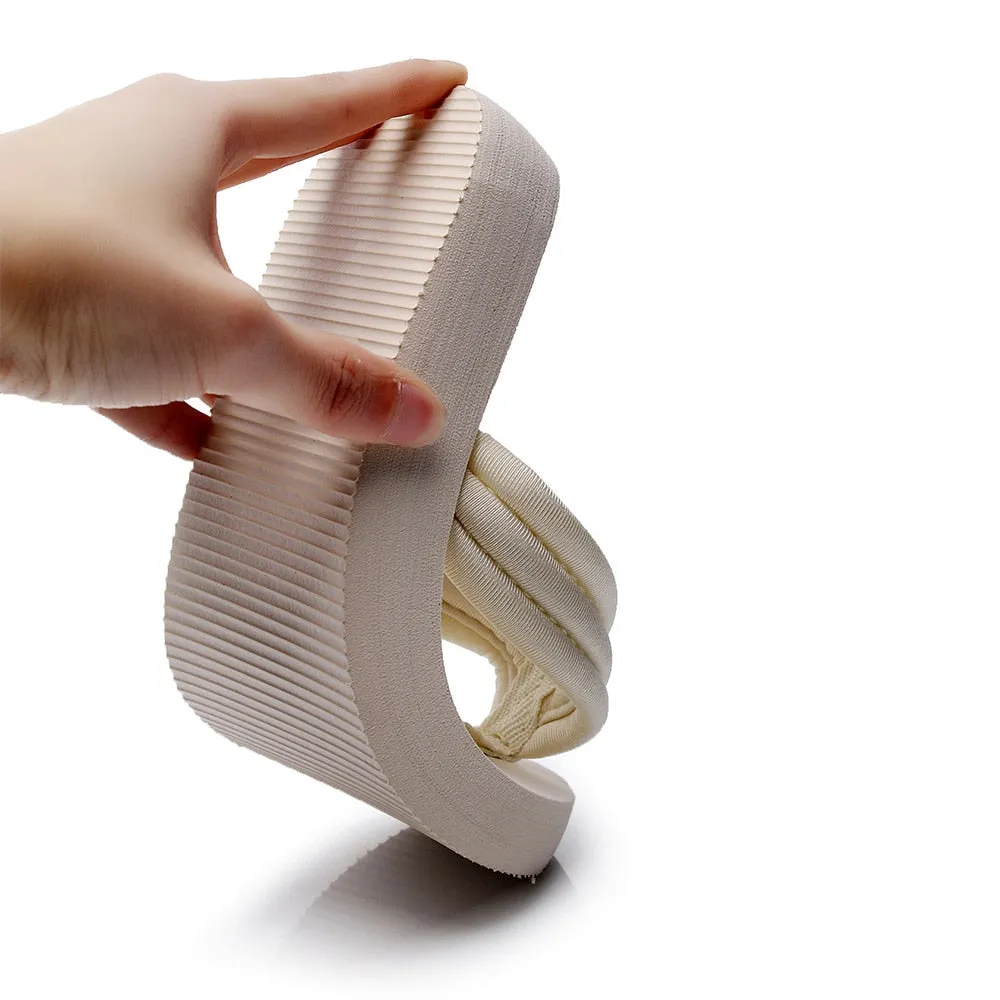 Cartoon Pictures Of Flip Flops Sandals Woman Summer 2022 Flip Flops Platform Outside Wedges Beach Slippers Cute Shoes Sandals 5Cm Woman Slides