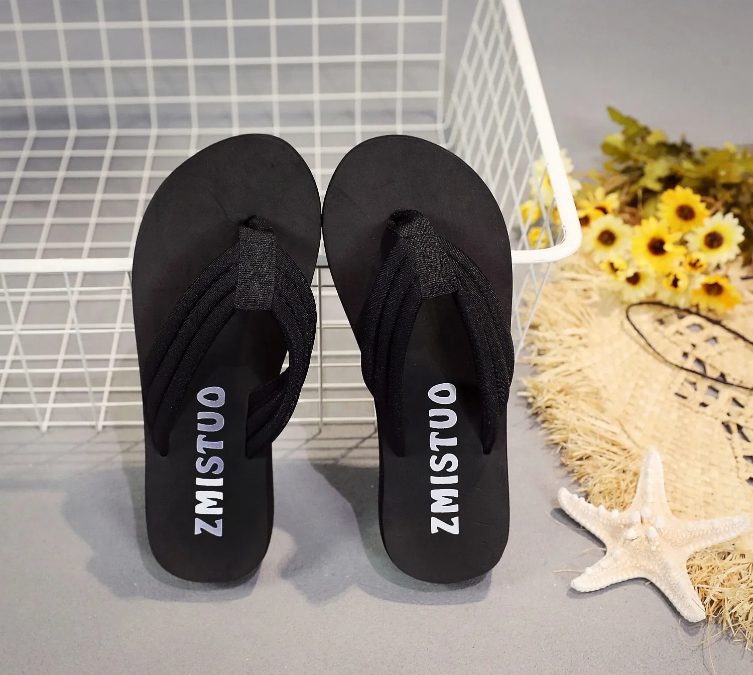 T Bar Flip Flops Sandals Woman Summer 2022 Flip Flops Platform Outside Wedges Beach Slippers Cute Shoes Sandals 5Cm Woman Slides