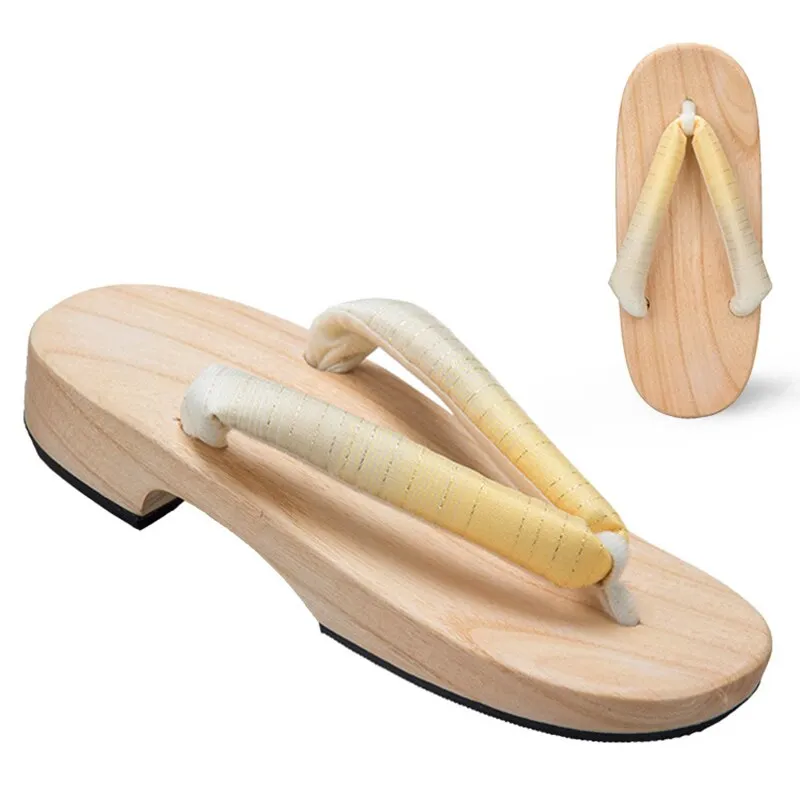 Women Japanese Geta Clogs Traditional Samurai Candy Yukata Crude Wooden Flip Flops Toe Shoes Demon Slayer Shoes Oriental Sandals Slippers Flip Flops Smell