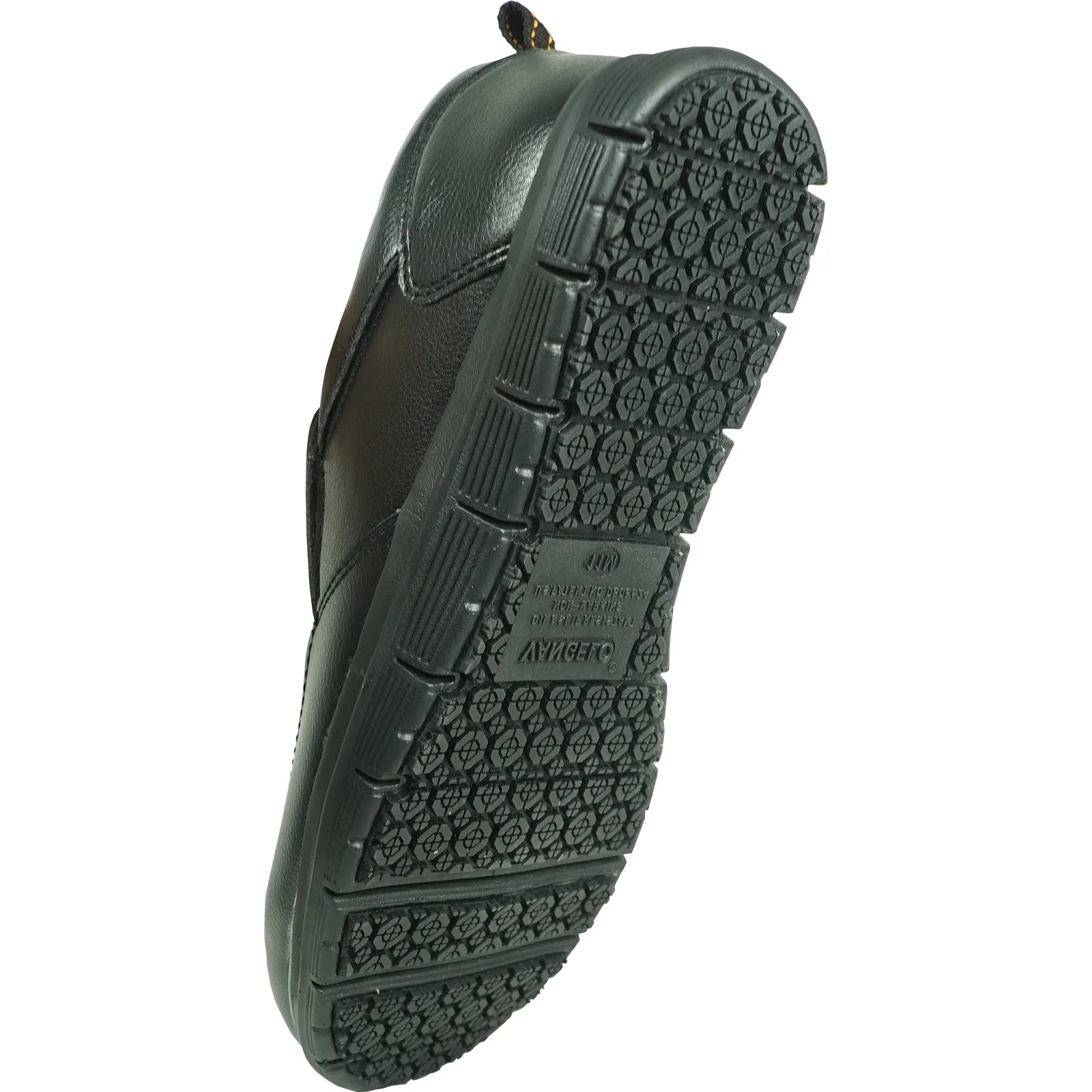 VANGELO Men Slip Resistant Shoe NICK-3 Black  - Wide Width Available Groundbreaker Eh Wellington Work Boots