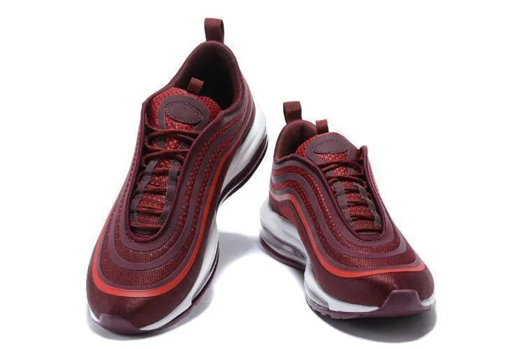 Nike Air Max 97 Ultra 17 Noble Red Wine Red White Men Shoes Sale Size US 7-11 Asics Shoes For Arch Support