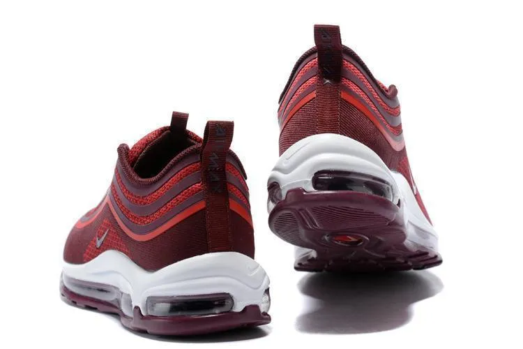 Nike Air Max 97 Ultra 17 Noble Red Wine Red White Men Shoes Sale Size US 7-11 Asics Gel Quantum 360 Running Shoe