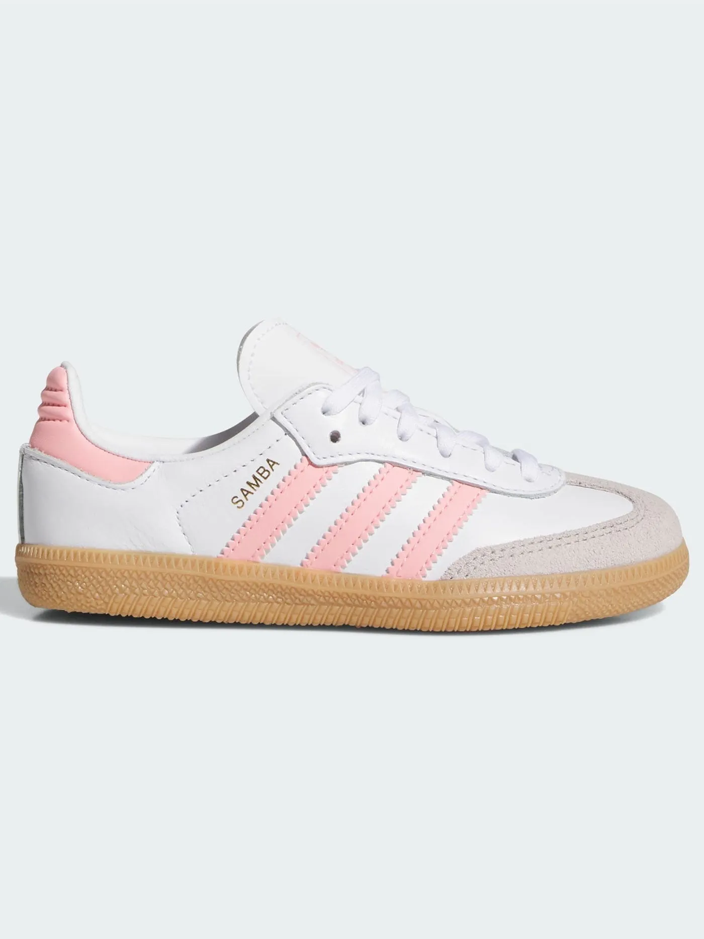 Adidas Mundial Indoor Shoes Samba OG White/Semi Pink Spark/Gum3 Shoes (Little Kids)