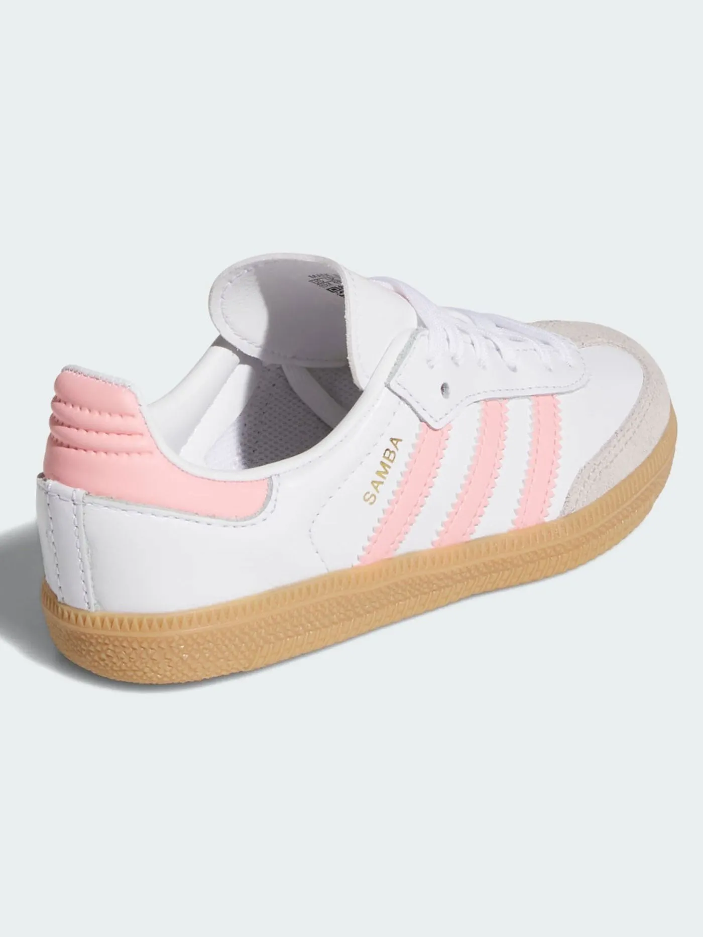 Adidas Human Race Shoes Samba OG White/Semi Pink Spark/Gum3 Shoes (Little Kids)
