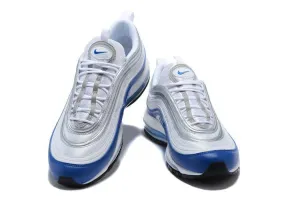 Nike Air Max 97 White Royal Silver Blue Shoes !!! CYBER MONDAY SALE !!! Asics Walking Shoes Arch Support