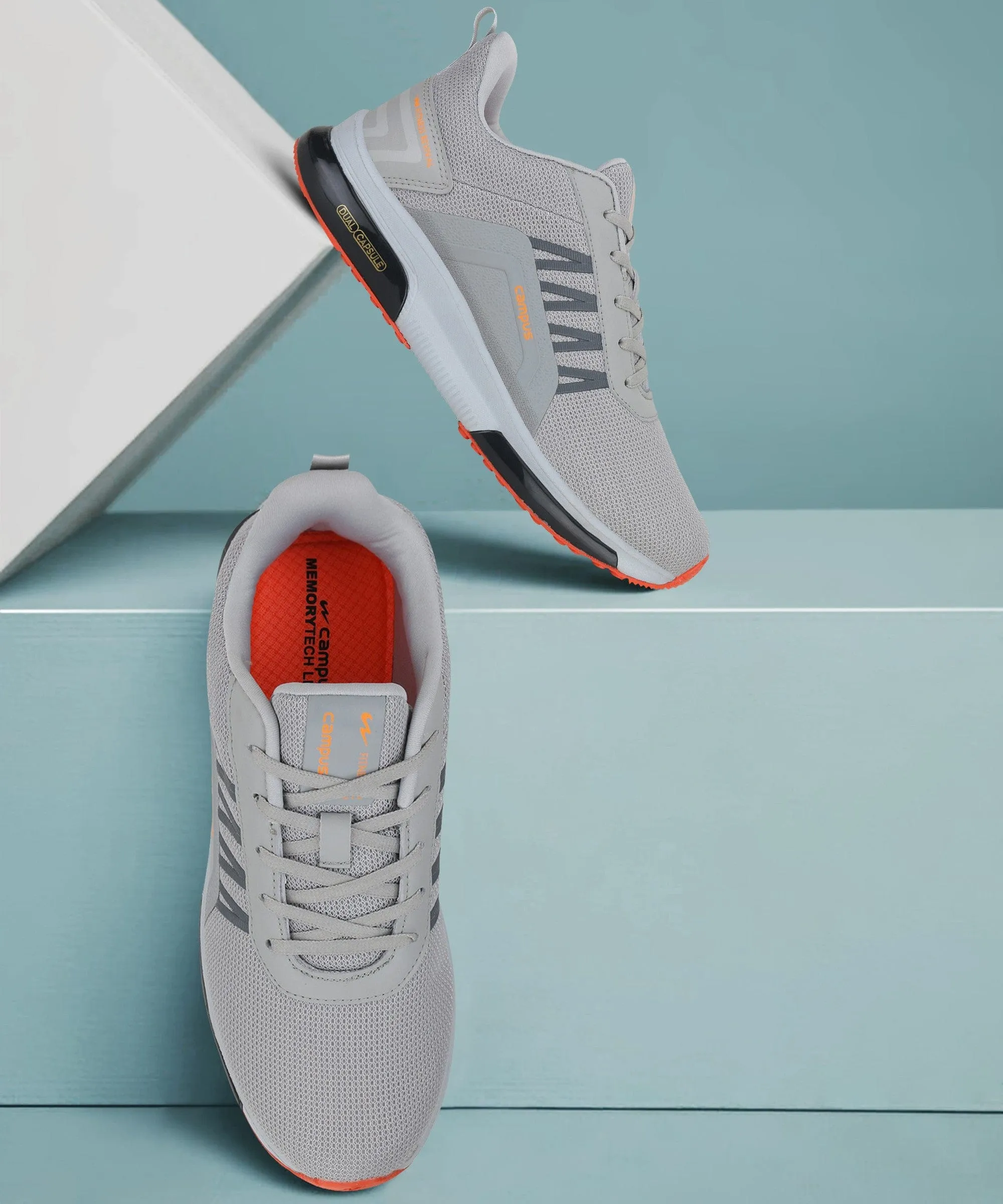 BRAZIL PRO Grey Men's Running Shoes Running Shoes Slip On