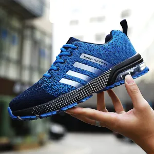 Good Running Shoes High Arches Autumn Flyknit Breathable Men Air Running Shoes Bounce Sneakers Lightweight Keep Running Speed Men Sport Shoes Marathon Trainers