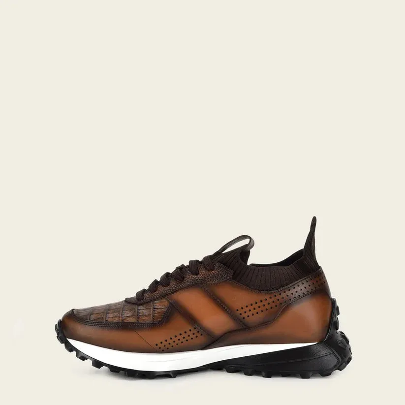 M48CWTV - Cuadra almond casual fashion caiman leather sneakers for men Nobull Sneakers