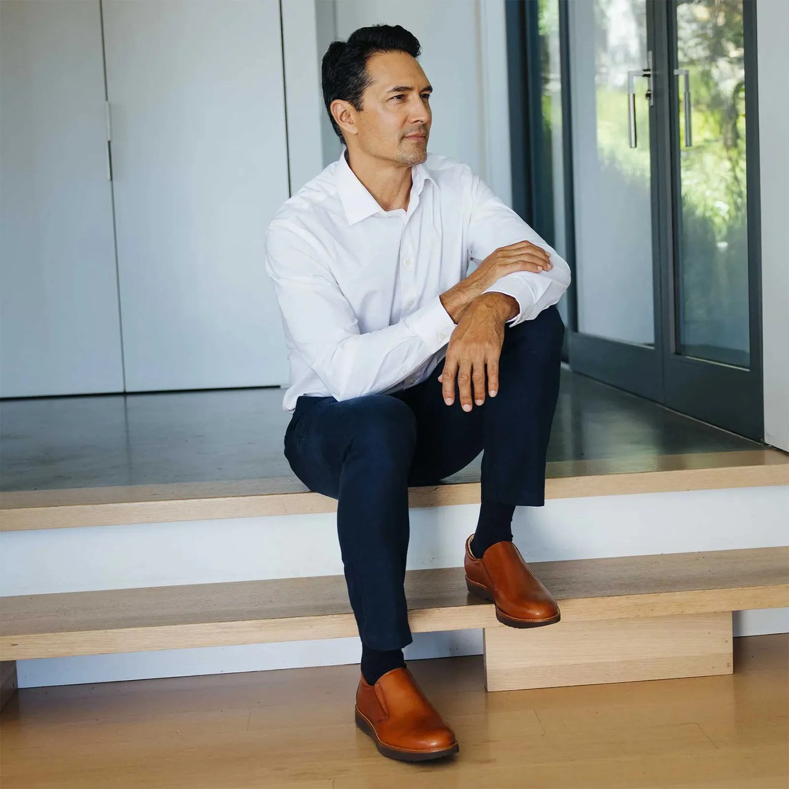 Mackenzie Snow Slip Ons Sorel Samuel Hubbard Frequent Traveler Loafer (Men) - Whiskey Tan Leather