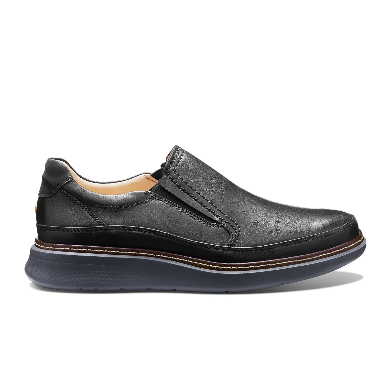 Samuel Hubbard Rafael Slip On (Men) - Black Leather Block Heel Slip On