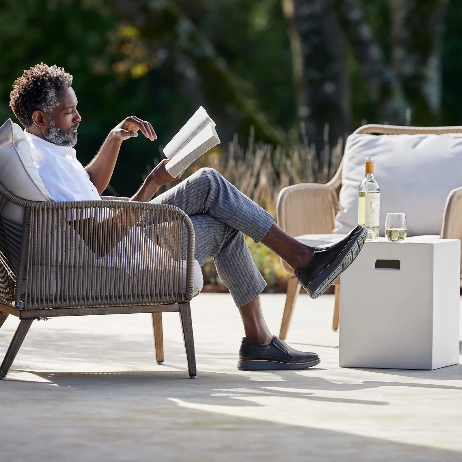 Samuel Hubbard Rafael Slip On (Men) - Black Leather Lineman Slip On Boots