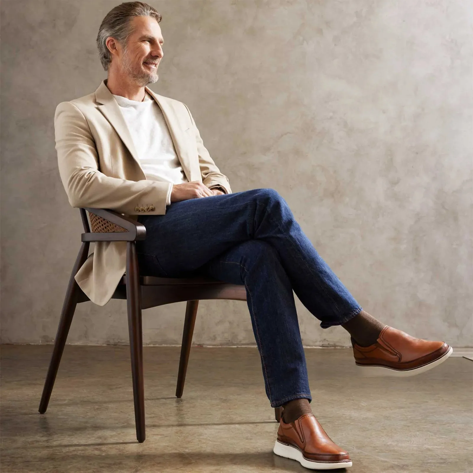 Samuel Hubbard Rafael Slip On (Men) - Tan Leather Mountain Slip On