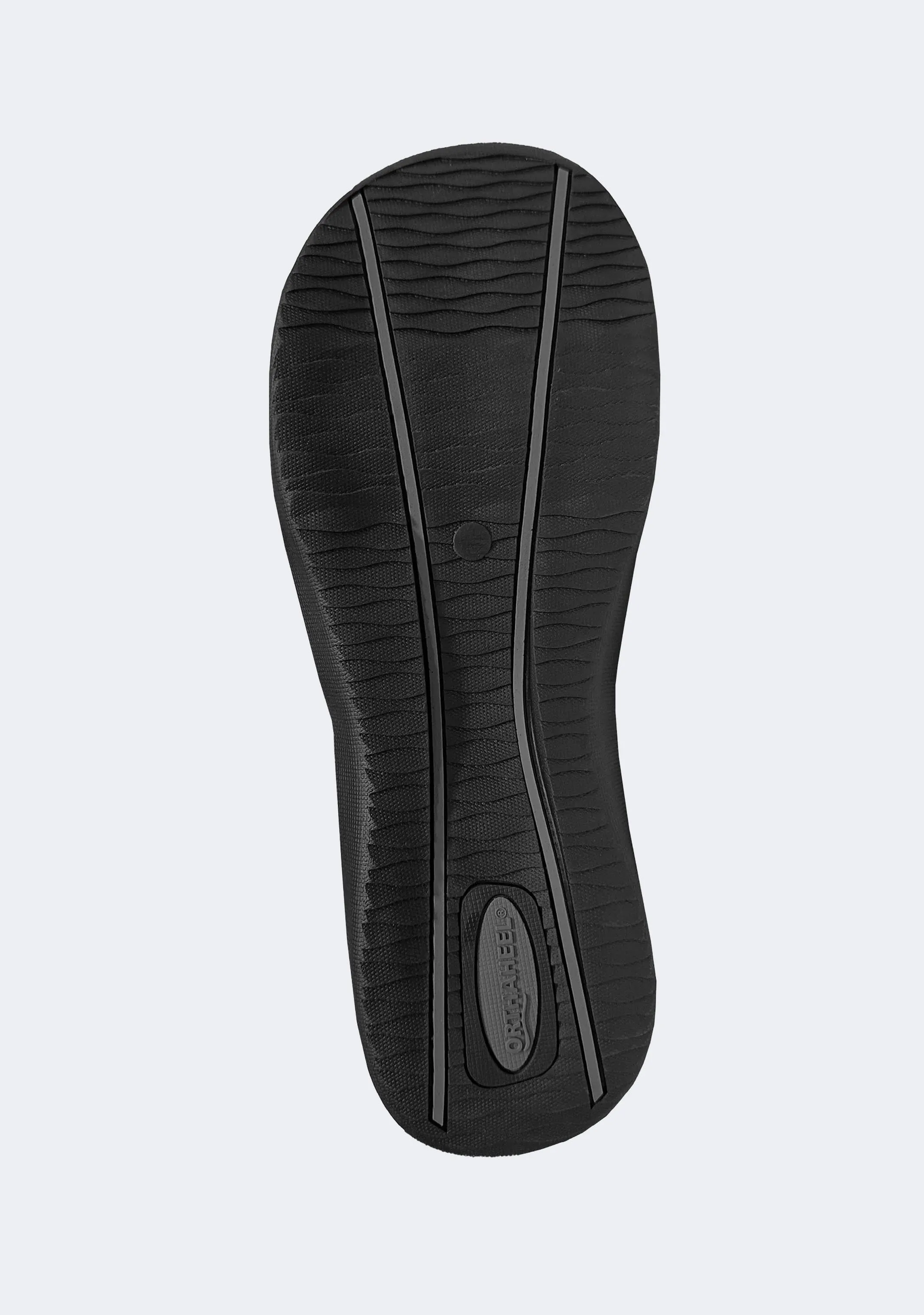 Jelly Sandals From The 90's Scholl Men's Orthaheel Black Leather Back Strap Sandals