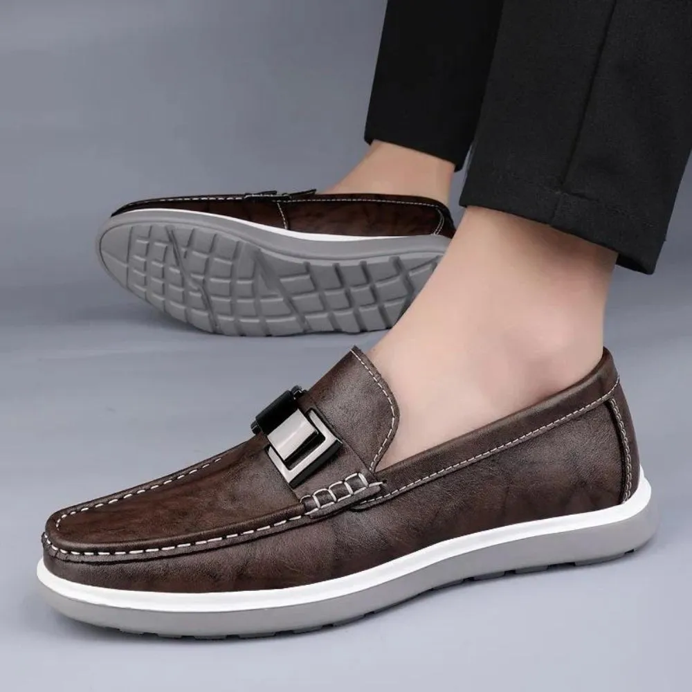 Murano Genuine Leather Loafers Style Chunky Loafers